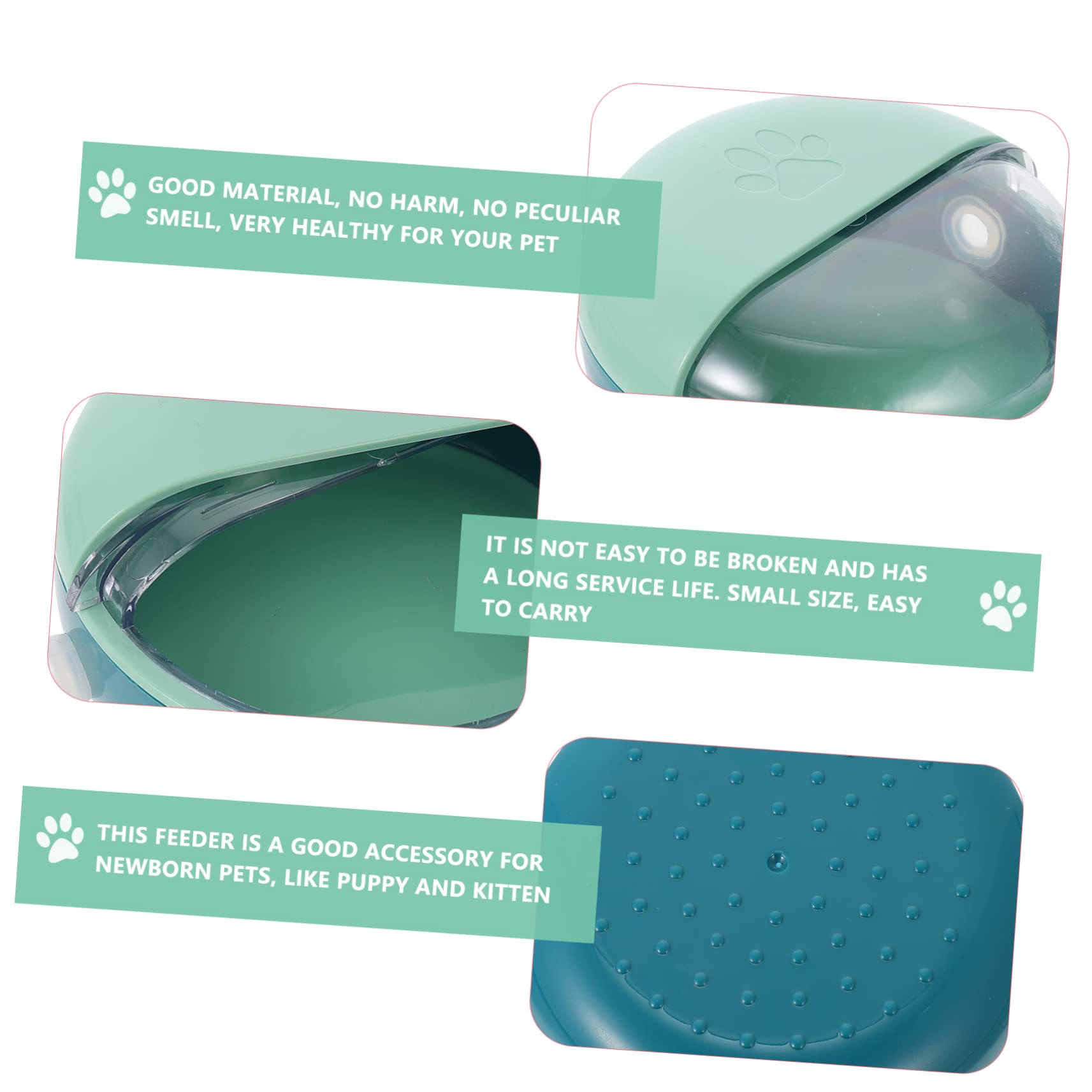 3 Piezas Dispositivo De Lactancia Herramienta De Alimentación De Cachorros Tazones De Leche para Perros Recién Nacidos Cuenco para Perros Tazones De Leche para Gatitos Páginas Blue