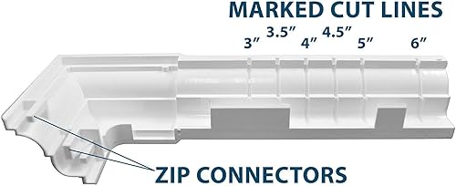 Miniatura 2 de Ajuste ajustable de 4 piezas de viniloPVC (apto para postes de 3 a 6.5 pulgadas) (3 colores) (almendra)
