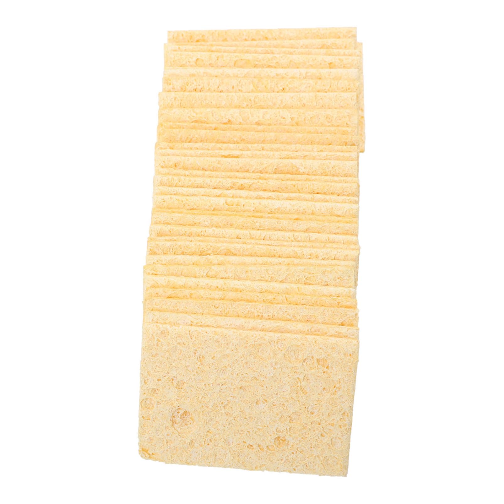LIFKOME 30pcs Solder Tip Cleaners Rectangle Sponges for Soldering Iron High Temp Cleaning Pads Sponge Welding Platform Clean