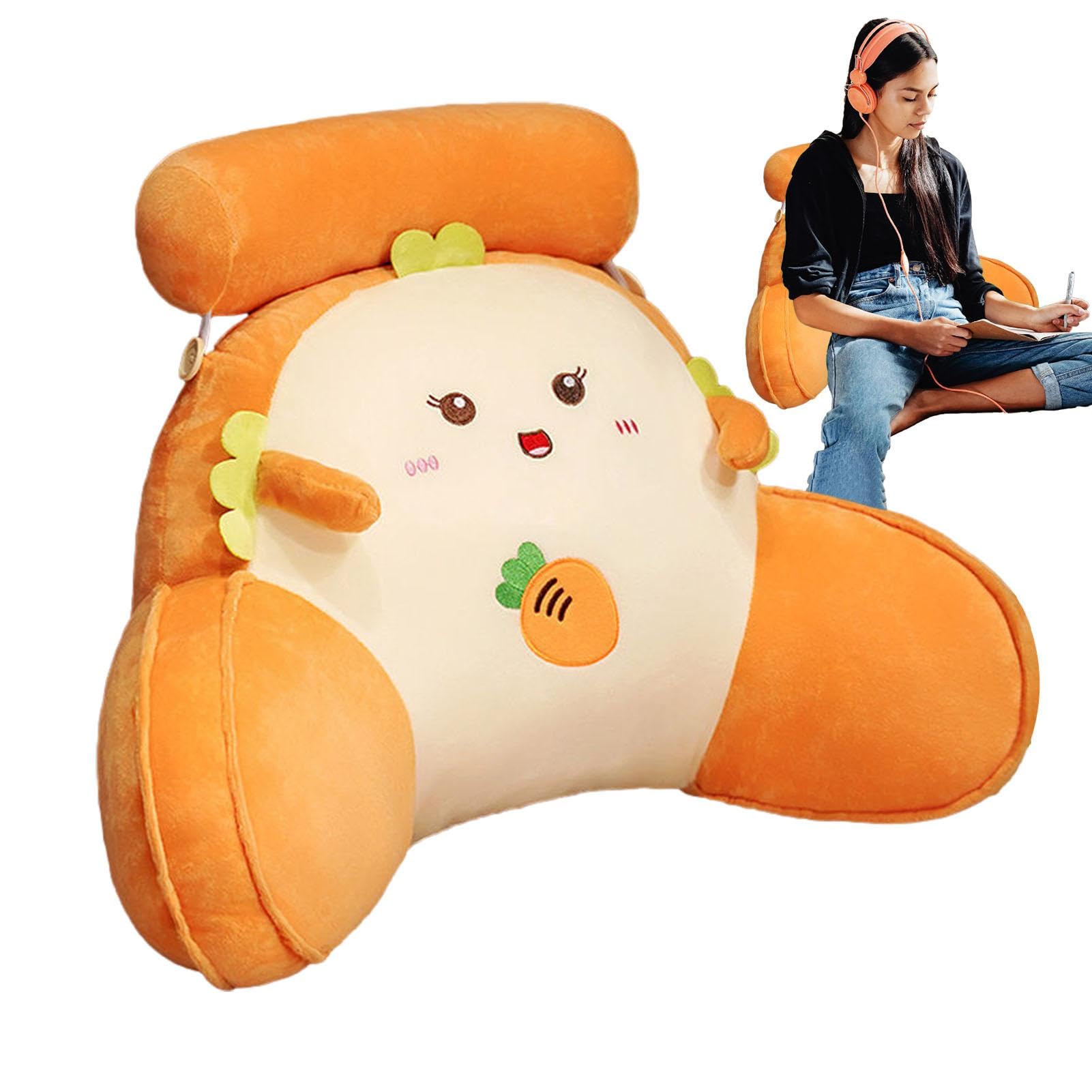 Almohada de lectura - Linda almohada de lectura, almohada de lectura extraíble de dibujos animados | Acogedores cojines para libros, cojines decorativos para lectura, cojines de apoyo transpirables pa
