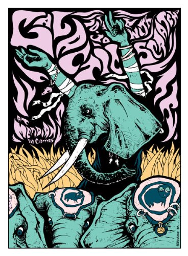 Galactic 30/10/04 Limited Edition Silk Screen Print Music Poster by Jermaine Rogers Original Signed and Numbered Featuring: Galactic, Scratch