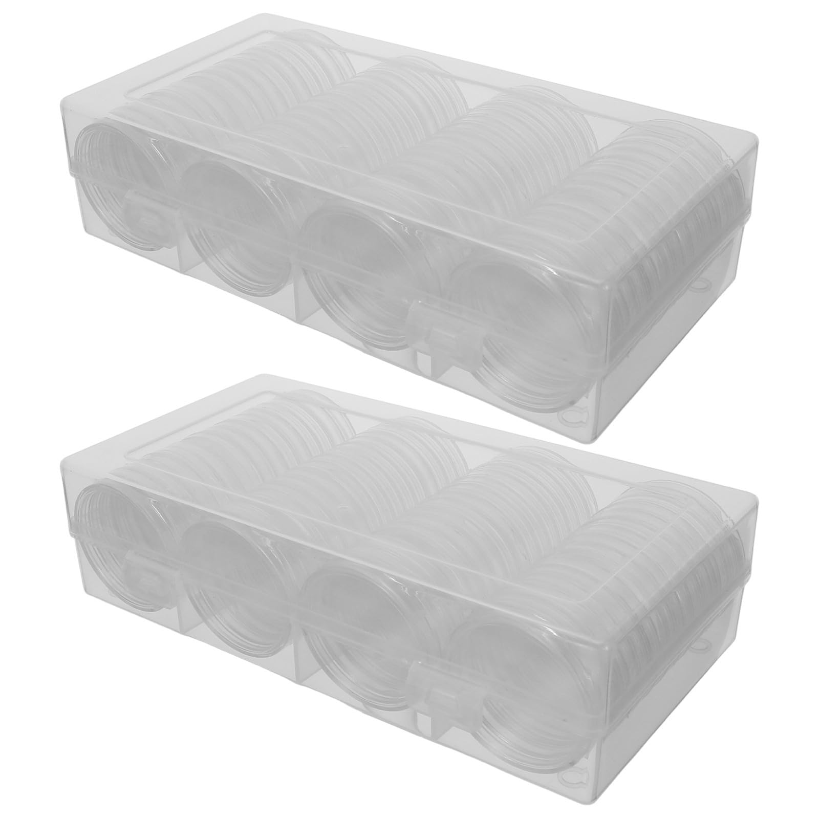 Caja para monedas de material PS PP transparente de 41mm con acabado rígido de alta claridad