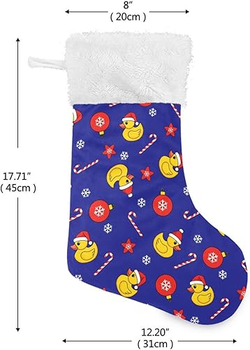 Miniatura 2 de Calcetines de Navidad de pato de goma, 17.7 pulgadas, decoraciones de regalo de Navidad grandes personalizadas y suministros de fiesta, utilizados