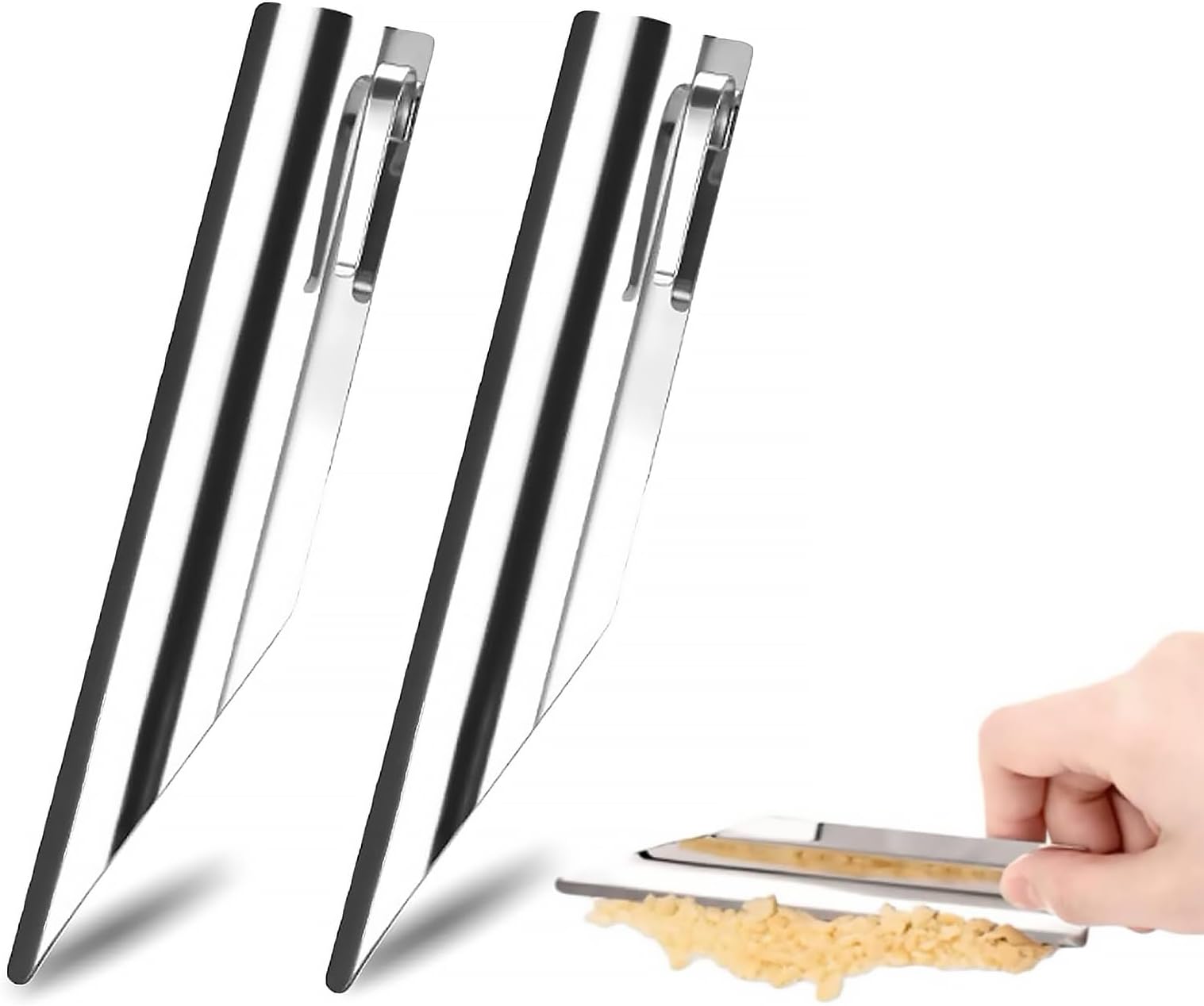 2pcs Table Crumb Sweeper,Crumb Sweeper for Tablecloth，Stainless Steel Crumber Tool Crumbers for Servers Waiters and Waitresses