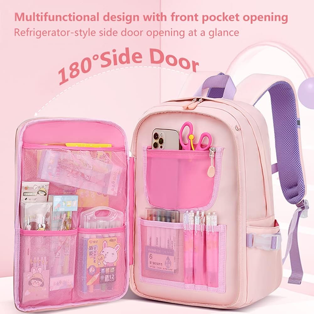【lovelpie】Girls bag (pink) Backpacks for Girls School Cute Kids Backpack Bookbags with