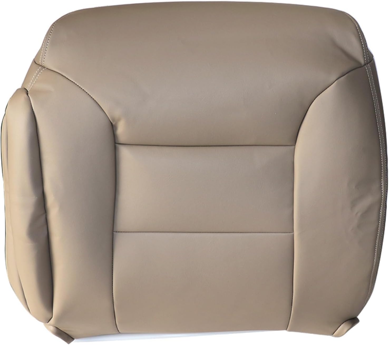 Driver and Passenger Bottom and Top Seat Covers Replacement Leather Med Tan Compatible with Chevy Silverado Tahoe Suburban GMC Sierra Yukon 1995 1996 1997 1998 1999