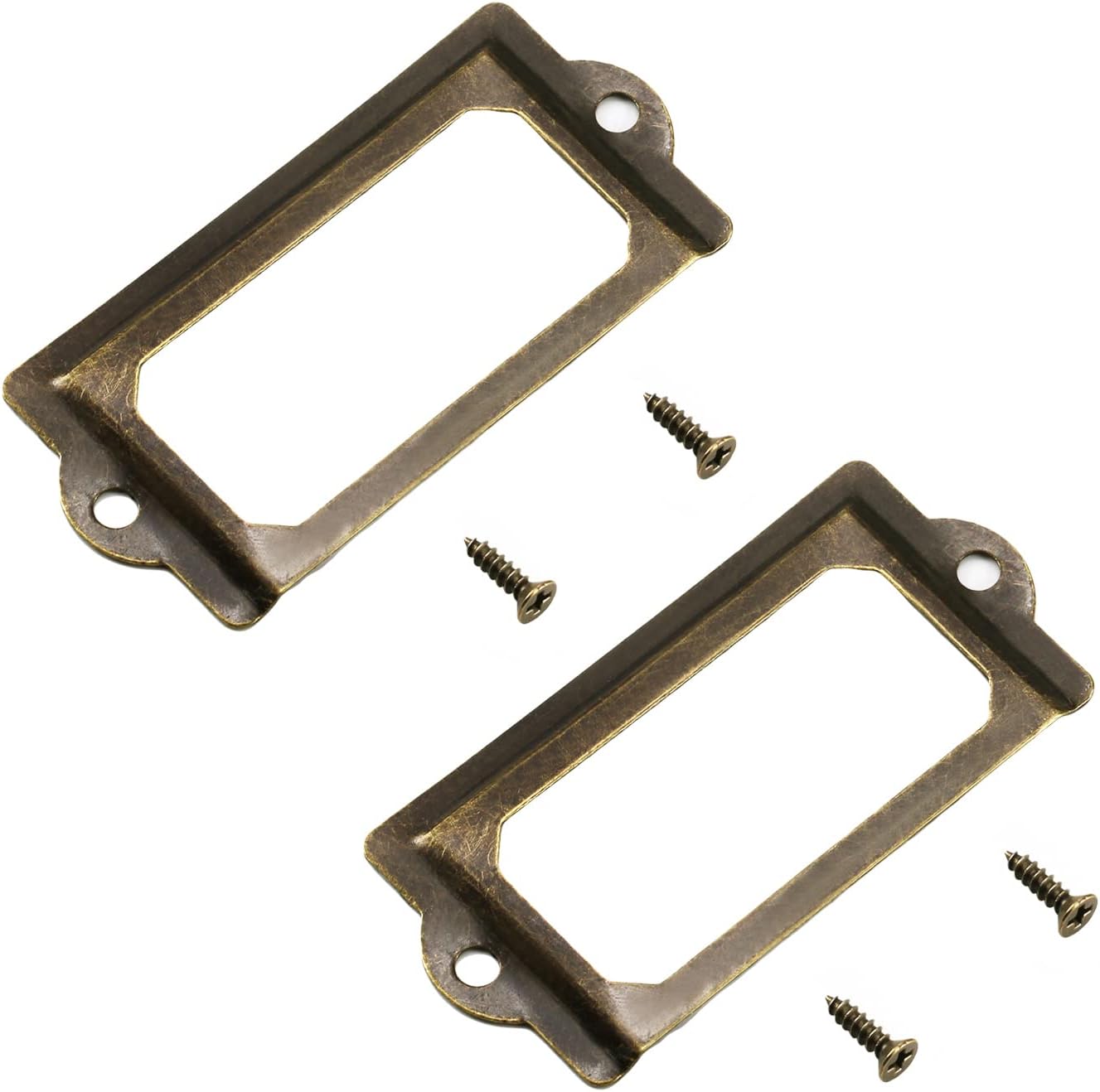 Amazon.com : MroMax 20Pcs Metal Label Frame, 70 x 33mm Antique Bronze ...