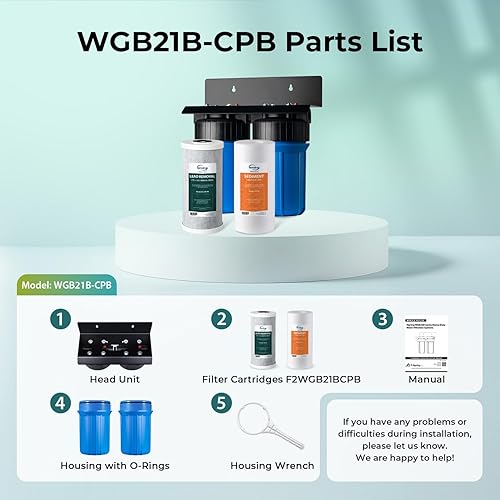 Miniatura 6 de iSpring El sistema de filtración de agua de 2 etapas WGB21B-CPB reduce arsénico, cadmio, mercurio, sedimentos, cloro y hasta un 99% de plomo,