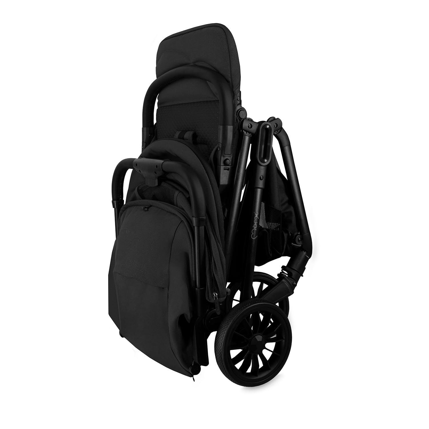 MoMi ANDREA Poussette Compacte Pliage Automatique Jusqu'à 22 kg | Harnais 5 Points, Roues EVA Increvables, Capote UPF 50+, Sac à Dos, Porte-Gobelet, Moustiquaire et Habillage Pluie