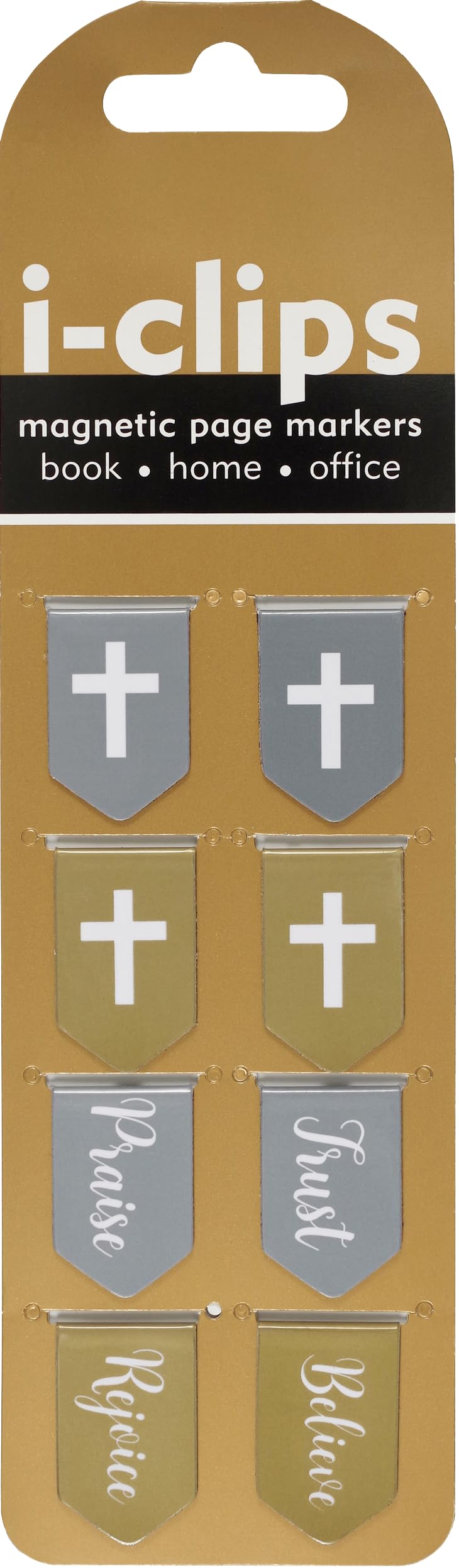 Faith i-clips Magnetic Page Markers (Set of 8 Magnetic Bookmarks)