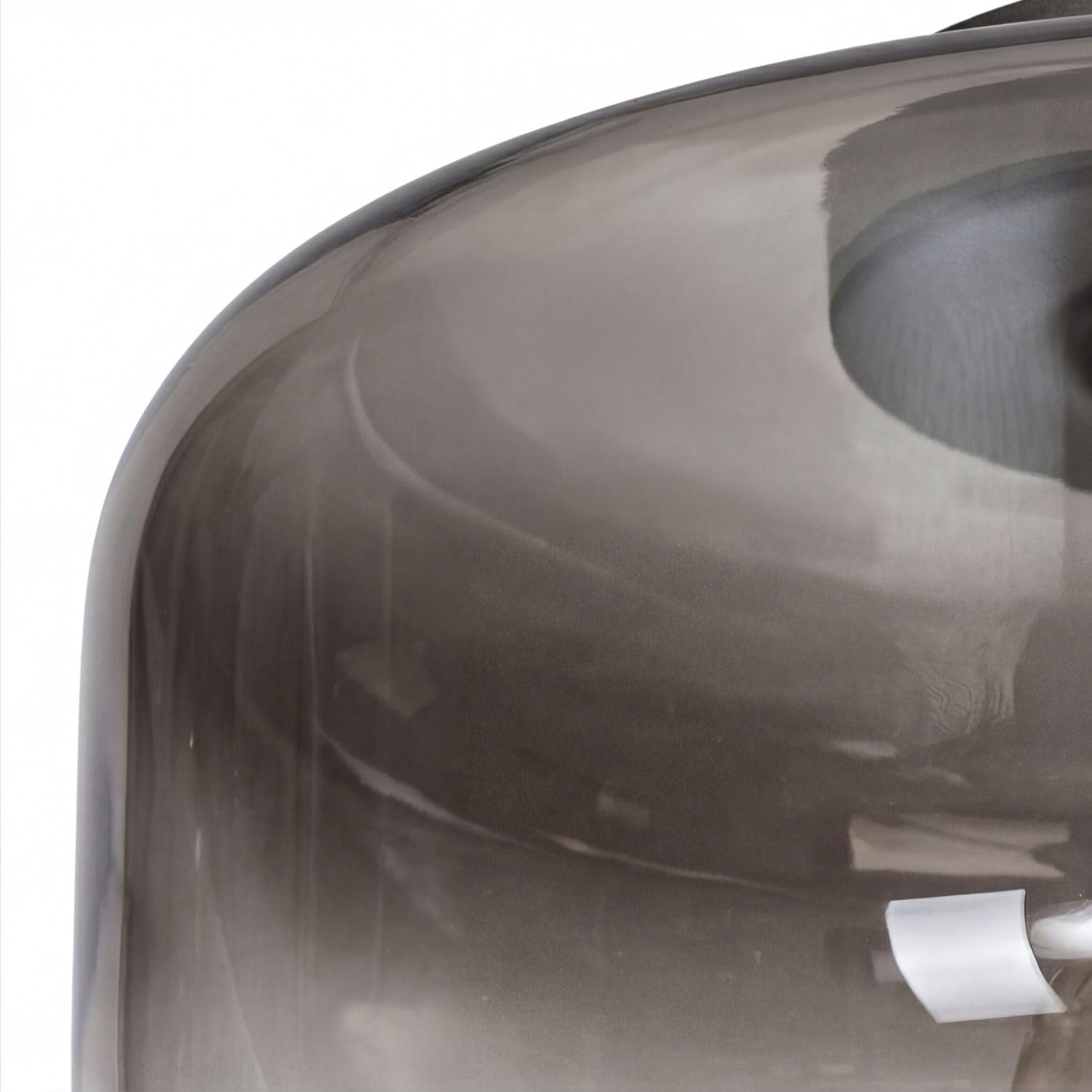 Lámpara de techo de cristal metal gris ahumado salón pasillo cocina oficina Ø 35 cm redonda E27 elegante sin deslumbramiento acogedora lámpara de techo moderna OMURSE