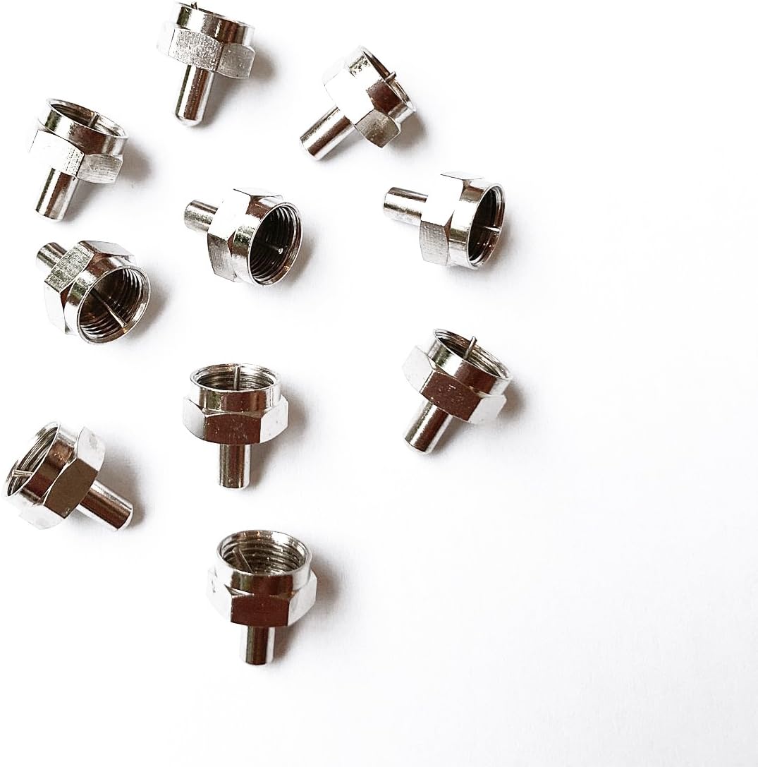 ANiceS 10 Qty Pack F-Type 75 Ohm Terminator Coax Coaxial Cable Adapters Connectors Cap