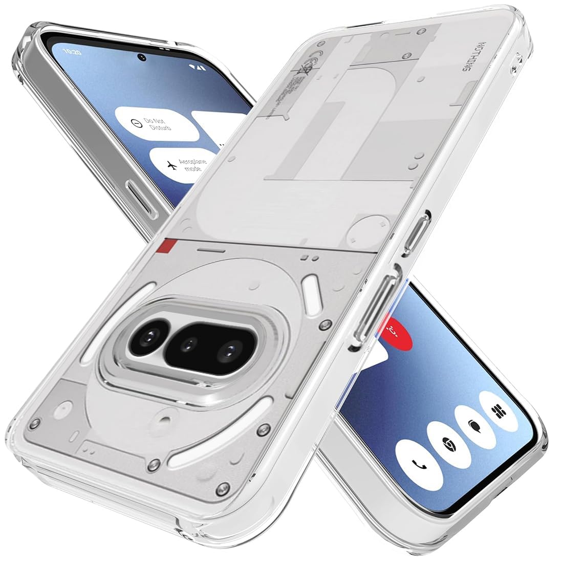 Nothing Phone (3a) ホワイト 12GB/256GB+純正ケース ZARALA Transparent Back Cover Case for Nothing Phone 3a 5G