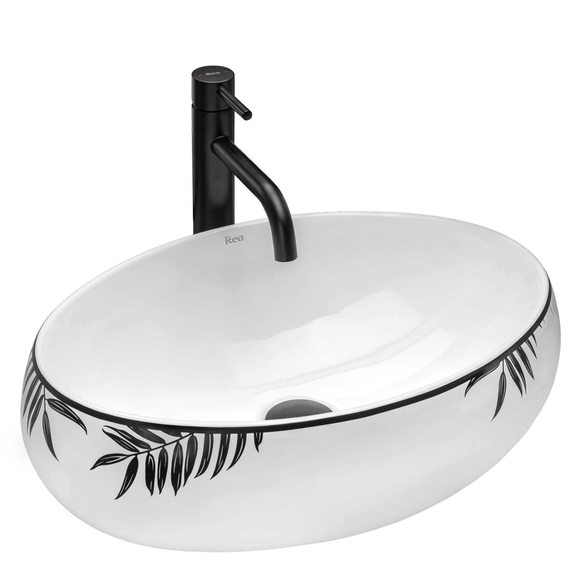 Rea Bathroom Sink Made of Ceramic Shila - Pattern - REA-U6655