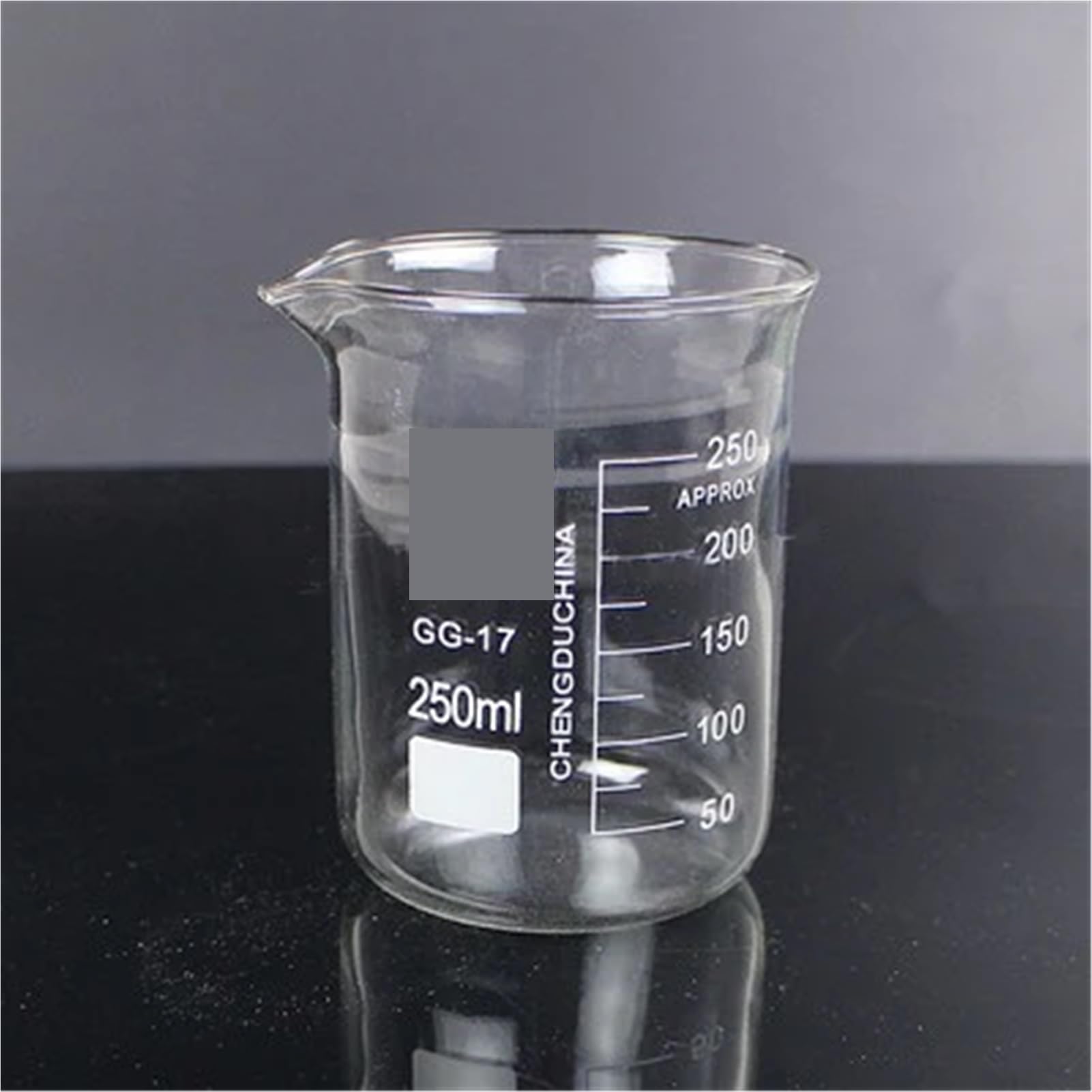 Vasos de precipitados de vidrio de borosilicato (250 ml, 500 ml, 1000 ml y 2000 ml) resistentes al calor for experimentos de química.