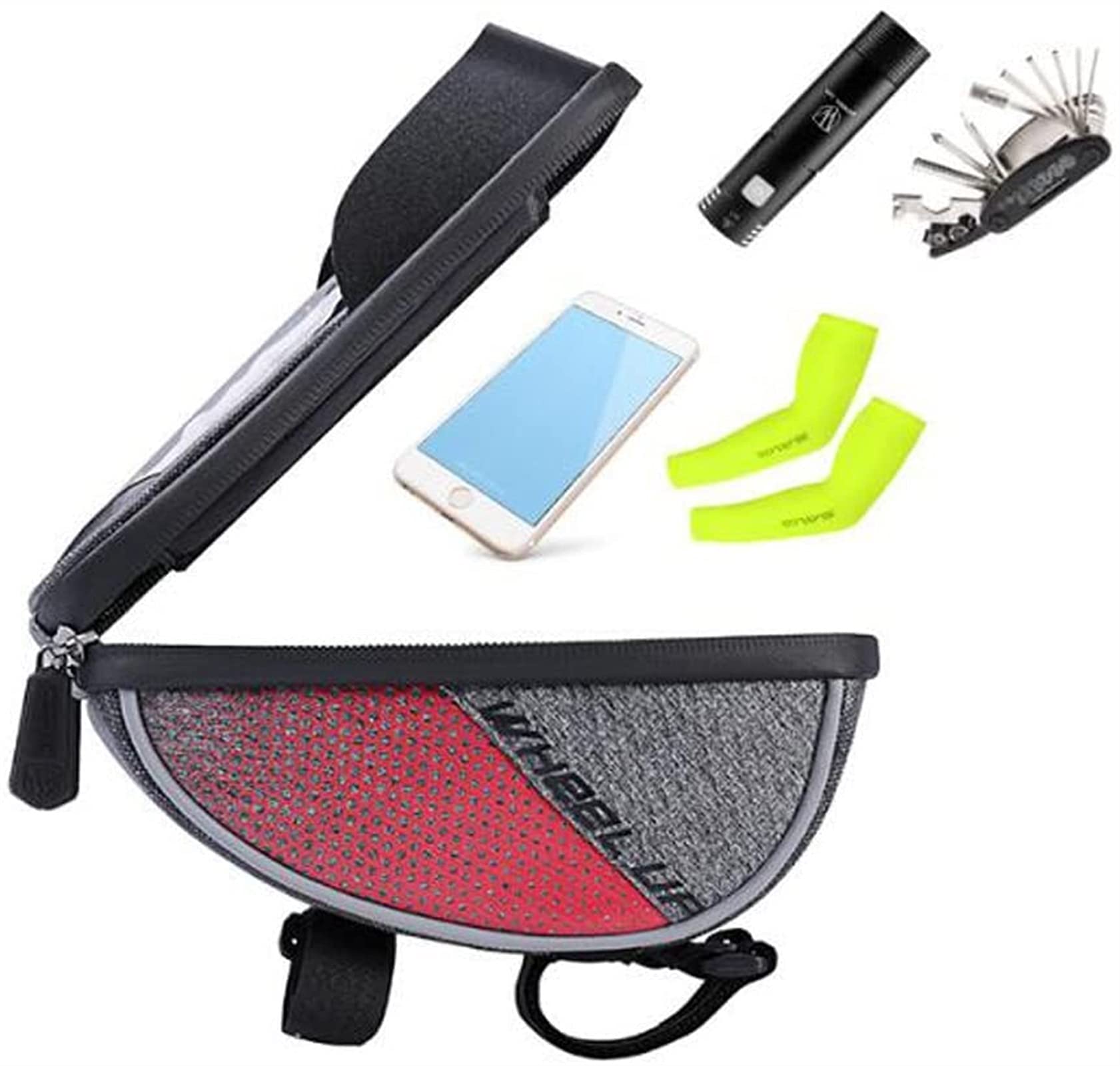 Borse per Biciclette. Borsa da Manubrio for Bicicletta, Borsa Auto a noleggio, Cellulare, Attrezzatura Equitazione(Black)