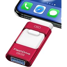 512GB Flash Drive for iPhone Photo Stick,Thumb Drive USB Stick High Speed Transfer USB Drives External Picture Video Storage Memory Expansion for iPhone/iPad/PC Red