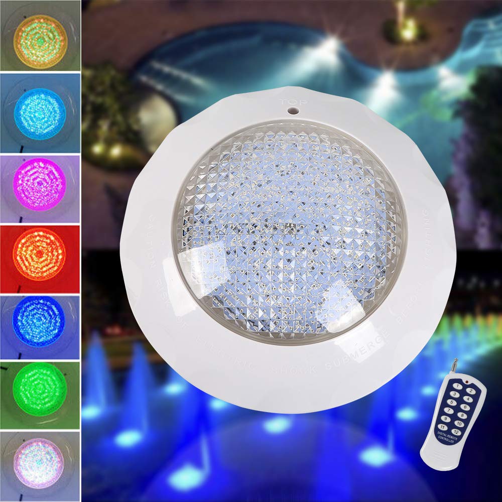 Poolbeleuchtung 460LEDs Unterwasserlampe Schwimmbad Beleuchtung IP68 Poollicht Mit Fernbedienung für Garten Teich Schwimmbad Aquarium Brunnen Party Fest Dekoration