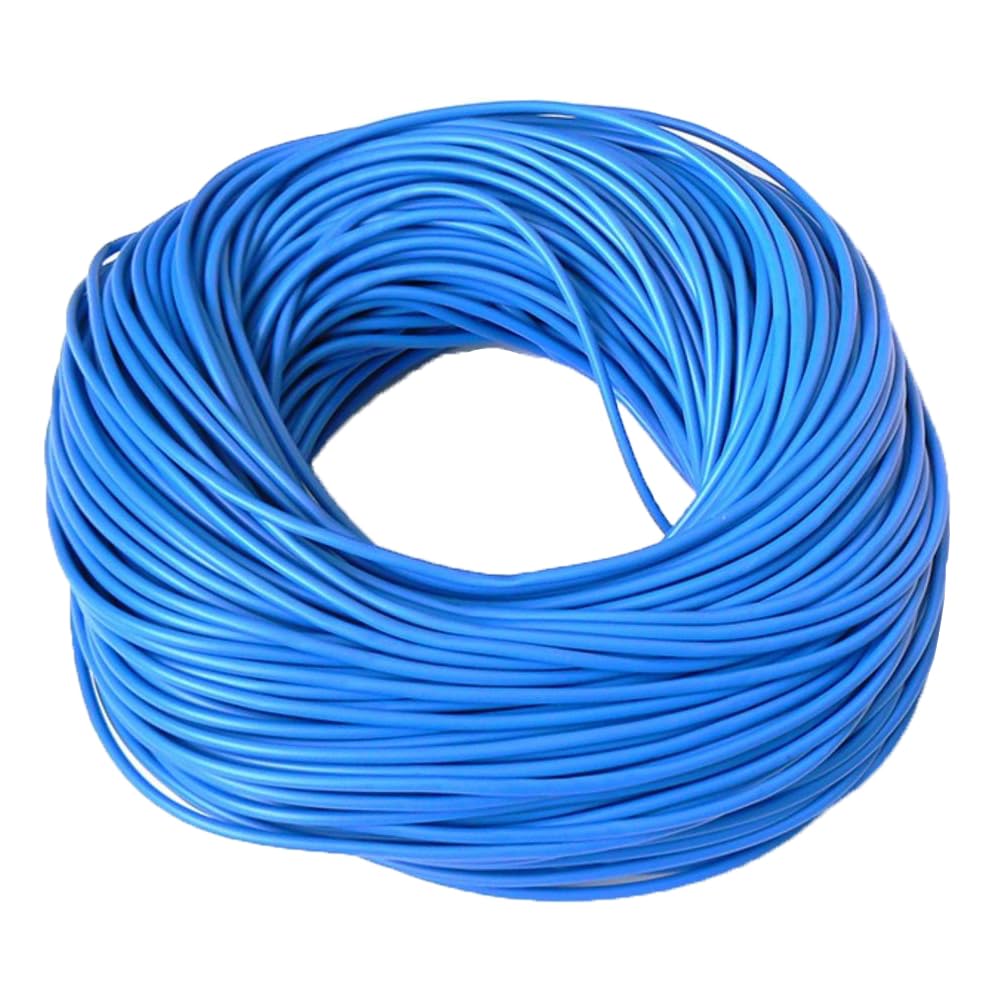 UKCABLE-TIES Electrical PVC Yellow/Green Earth Sleeving Cable Protection Flexible Tubing (Blue, 6mm - 10M)