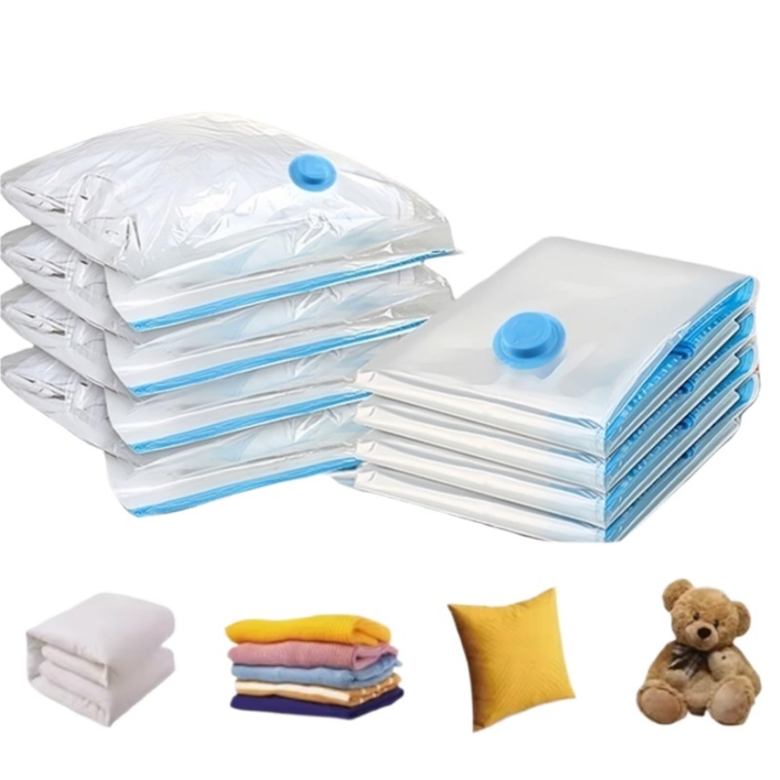 Sacchi sottovuoto Sacchetti sottovuoto for riporre oggetti, organizer for bagagli, sigillanti for vestiti, trapunte, coperte, sacchi a compressione da viaggio(15pack,50x70cm)