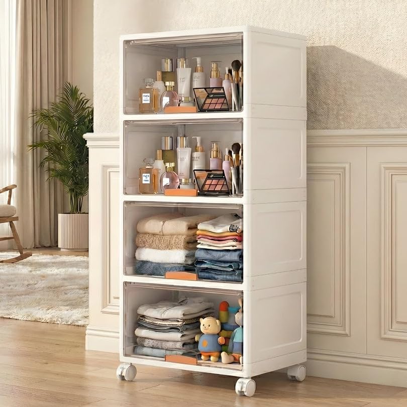 CUPBOARD RACK /WHEELS-TRANSPARENT
