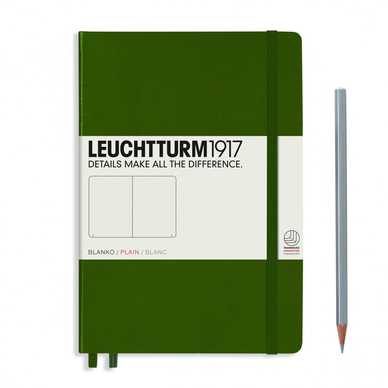 Leuchturm Notebook A5 Plain Army 348104
