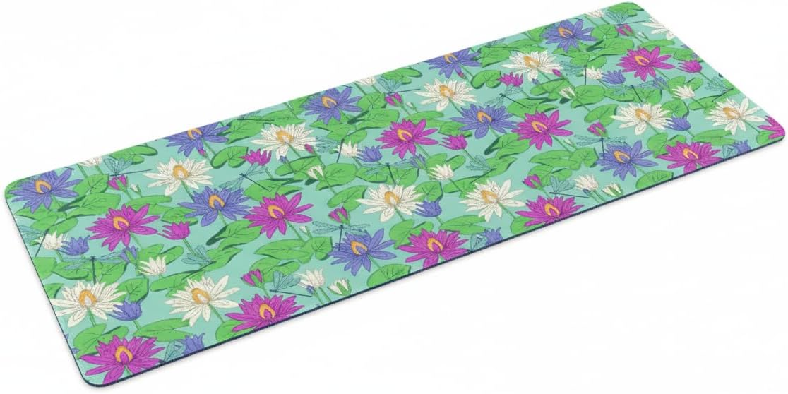Alfombrilla XL con diseño floral Art Nouveau, base antideslizante