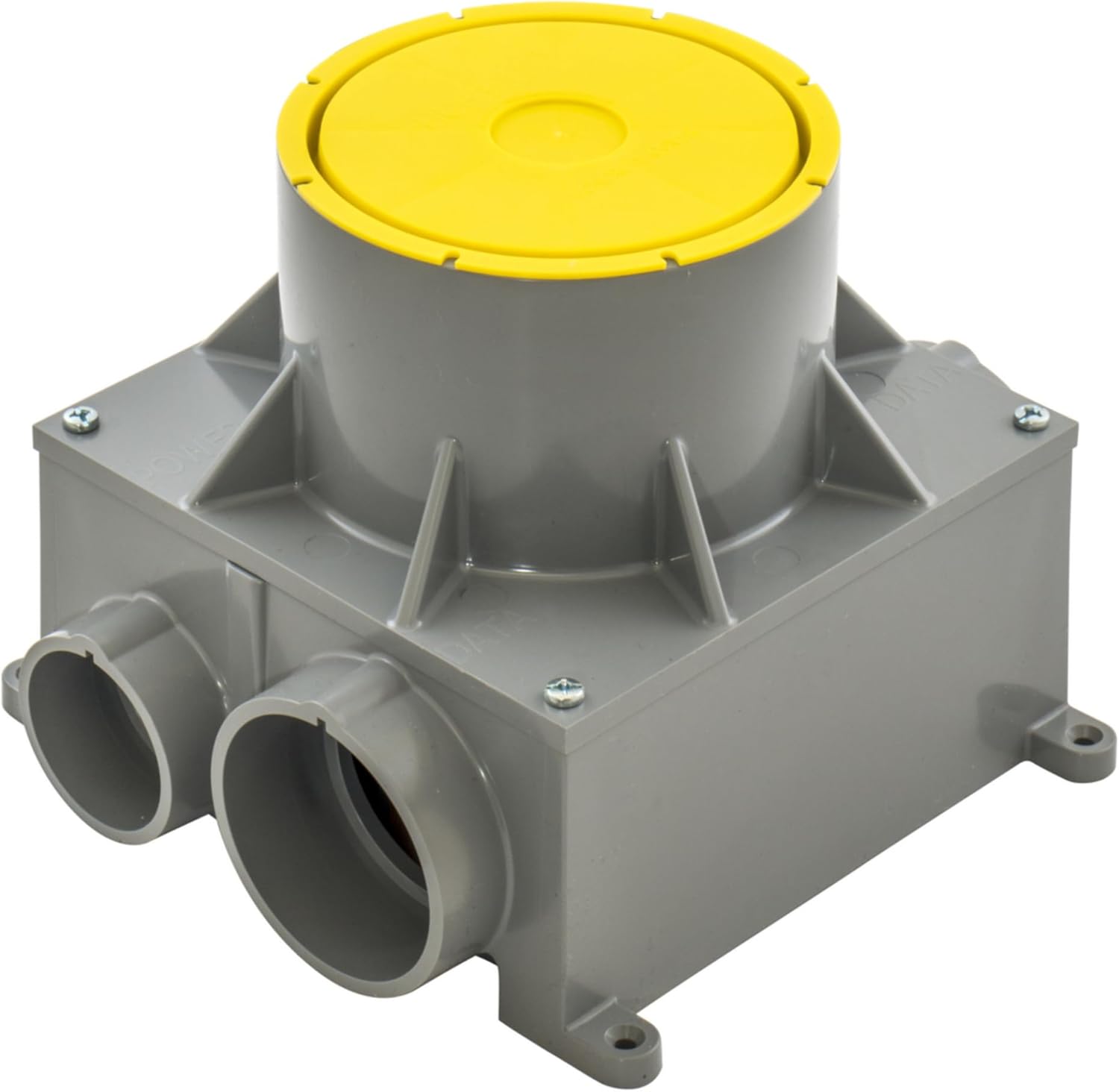 CFBS1R4PFB PVC Non-Metallic Recessed Floor Box 4.48 Inch x 7.85 Inch x 6.58 Inch x 5 - 6 Inch 67 Cubic-Inch ScrubShield SystemOne