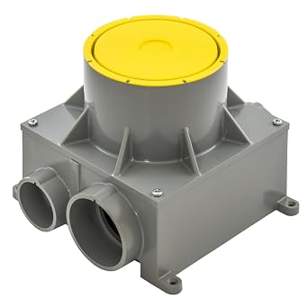 Hubbell-Wiring CFBS1R4PFB PVC Non-Metallic Recessed Floor Box 4.48 Inch x 7.85 Inch x 6.58 Inch x 5 - 6 Inch 67 Cubic-Inch ScrubShield SystemOne