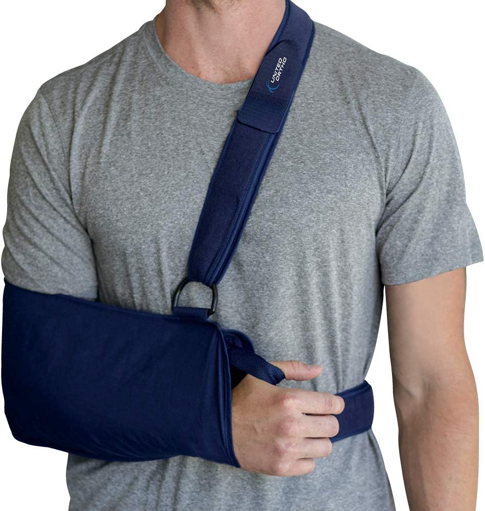 United Ortho Deluxe Shoulder Immobilizer, Medium, Blue