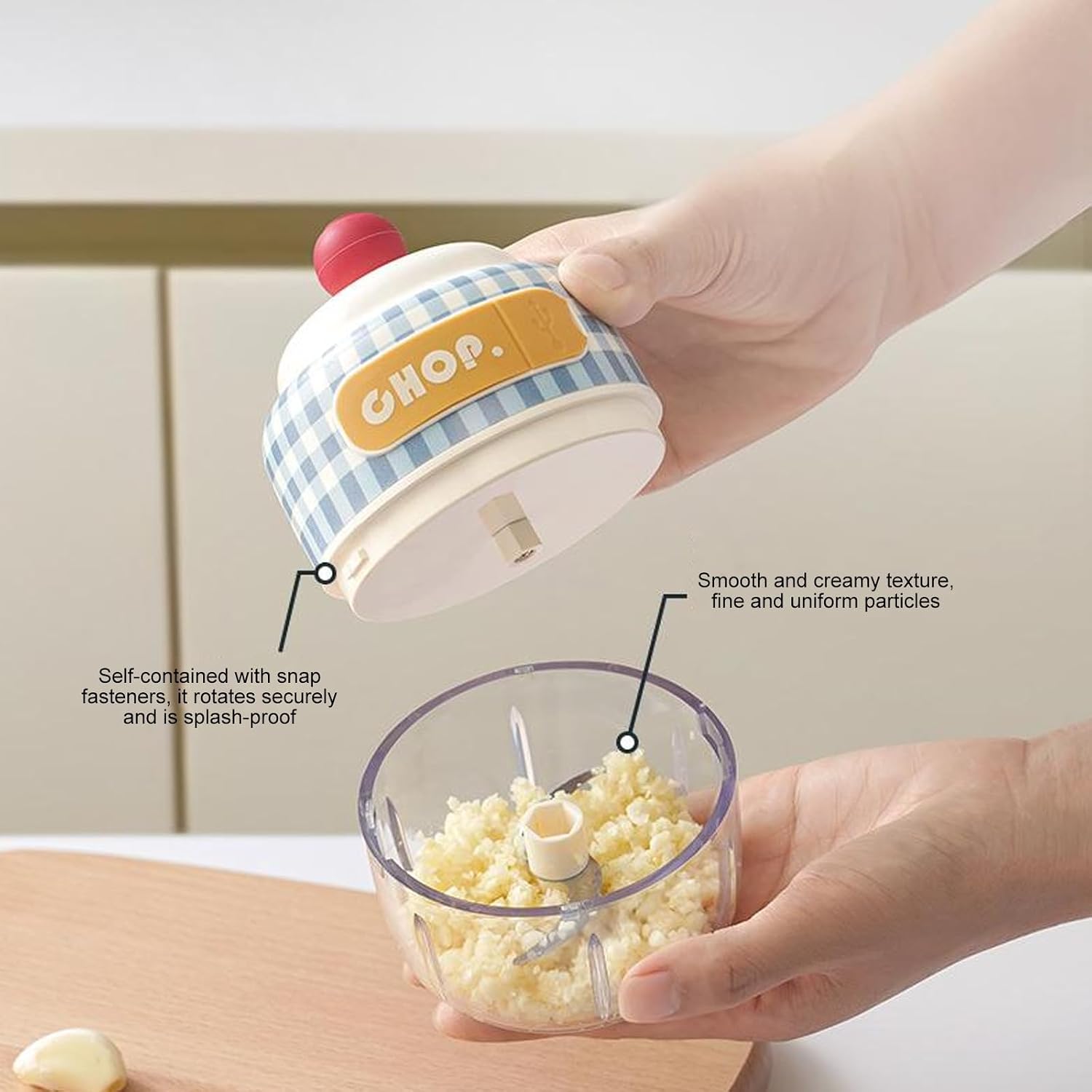 Electric Garlic Masher Portable Veggie Masher 150ML Grinder Onion Food Processor Electric Press