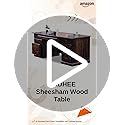 Image of Pure Solid Sheesham Wood Computer Table, Laptop,Study Writing,Office Desk Table with 1 Keyboard Tray & 6 Drawers for Furniture Office,Study Environment,Work from Home Ariya (Dark Walnut