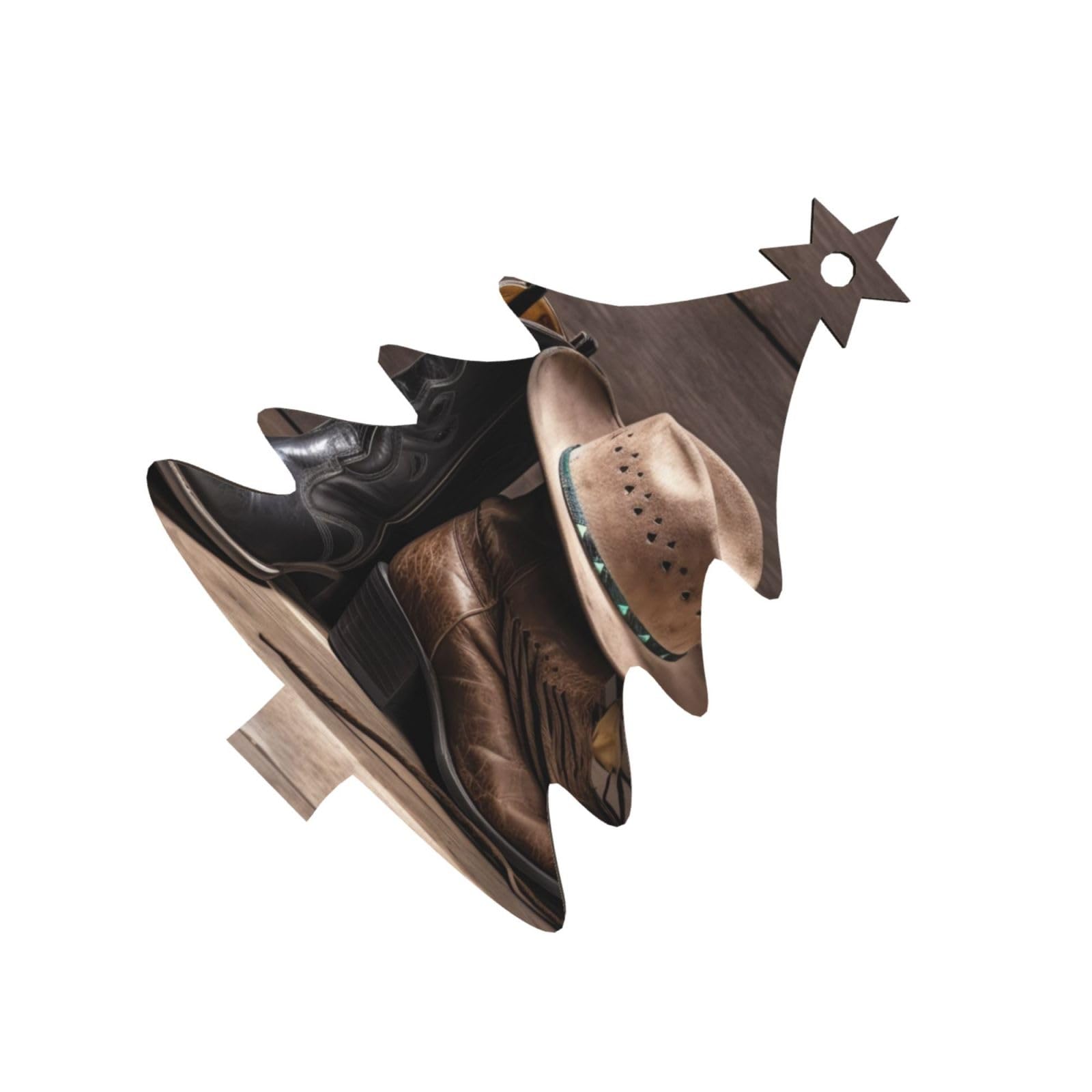 Pendentif D'arbre De Noël Avec Lanière, Forme Créative, Thème De Cowboy, Bottes De Chapeau, Rétroviseur De Voiture Du Far West, Décor Suspendu Acheter à Prix Bas - Livraison Gratuite, Avis Réels Avec