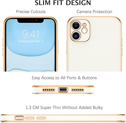 Miniatura 8 de Telaso Funda compatible con iPhone 11, iPhone 11 con soporte separado en forma de corazón de amor, soporte de soporte de TPU suave chapado en TPU