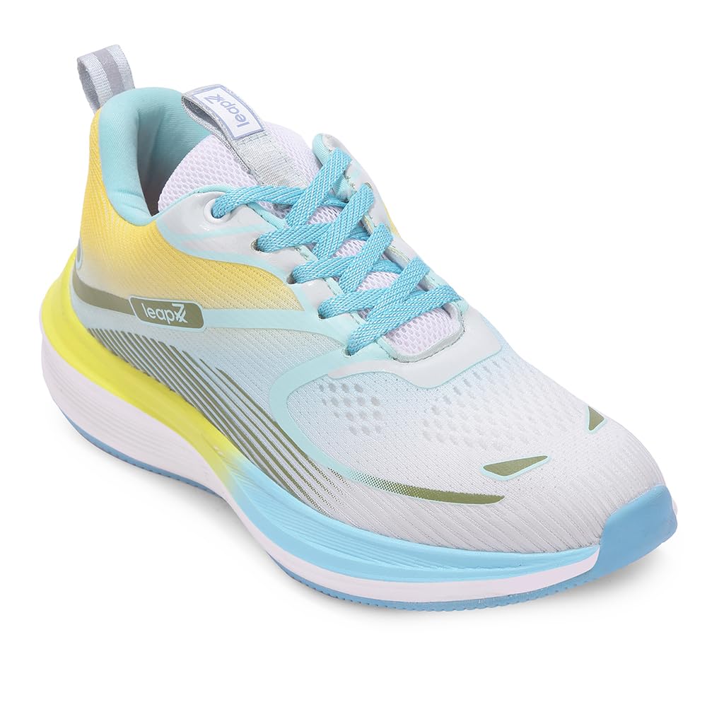 Liberty LEAP7X SINESTAR-E Women Running Shoes – Pink & Teal Blue Sports Sneakers | Lightweight Gym & Training Shoes for Women, Comfortable Jogging & Walking Footwear