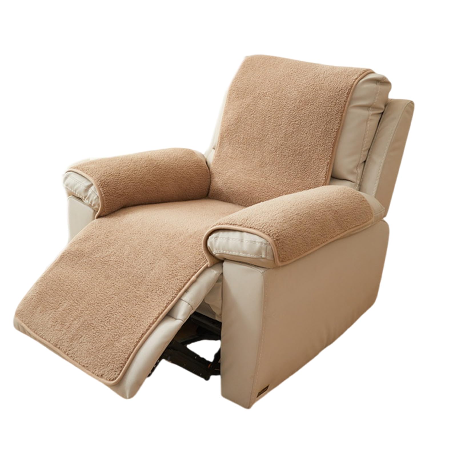 Jazuaiao Armrest Protector Plushie Lambswool Sofa Armrest Covering Recliner Protector for Home with Kids and Pet Slip Resistant Soft Recliner Slipcover