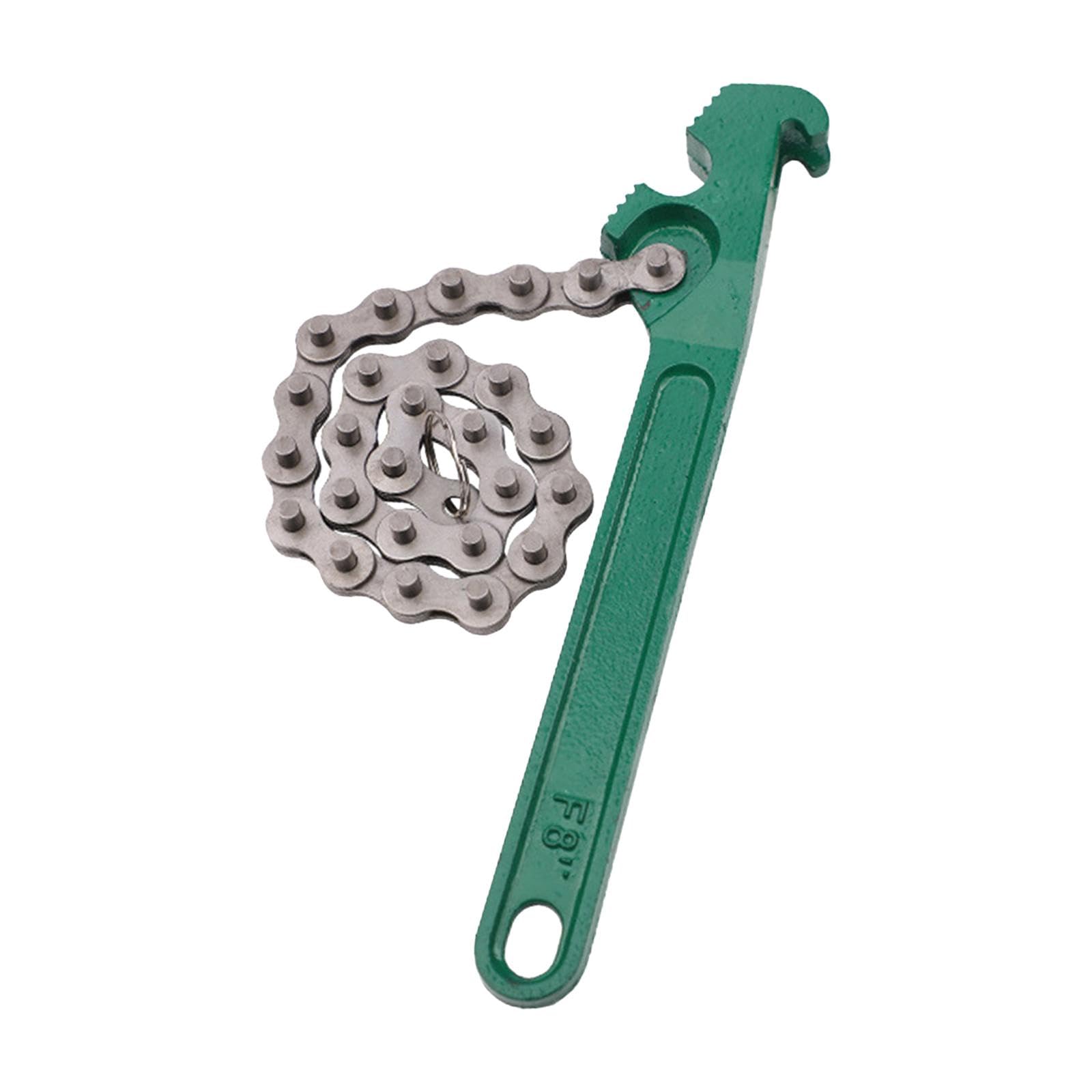 Skkwjege With Chain, 8 Inch Strap Filter Wrench Disassembly Tool Multifunction With Chain 8Inch, 8 Inch