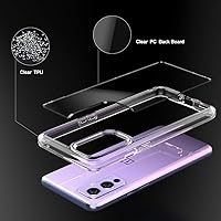 Vista 3 de Eastcoo Funda protectora transparente para Oneplus 9 a prueba de golpes [parte trasera de policarbonato duro+parachoques de TPU suave]
