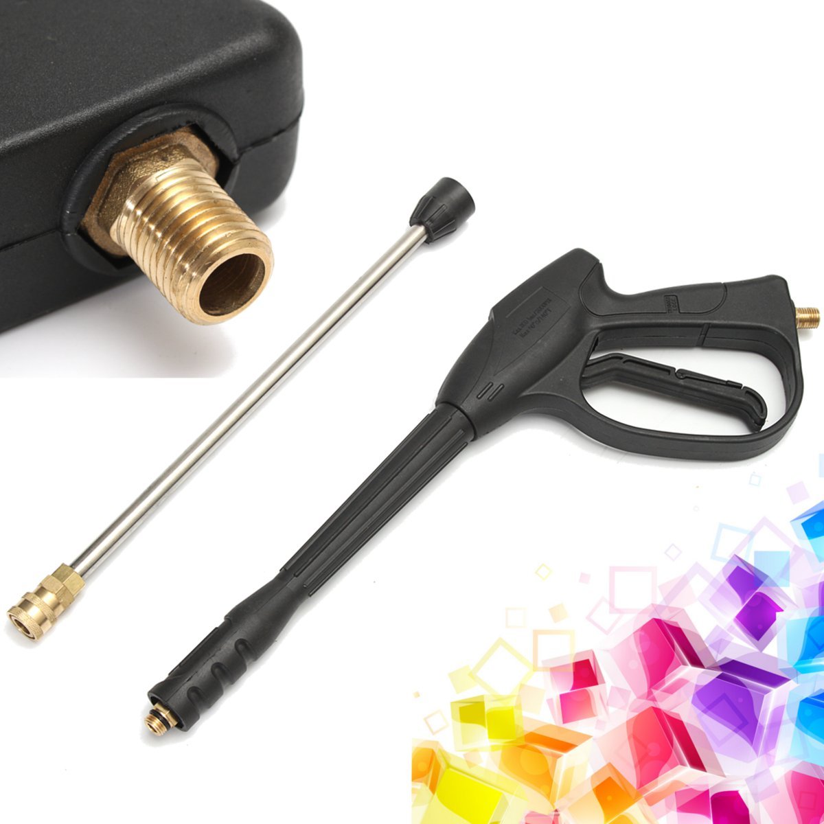 Alta Pressione Rosetta Lance Gun 3000Psi Cleaner Extension Rod Trigger Heavy Duty Cleaner Pressione