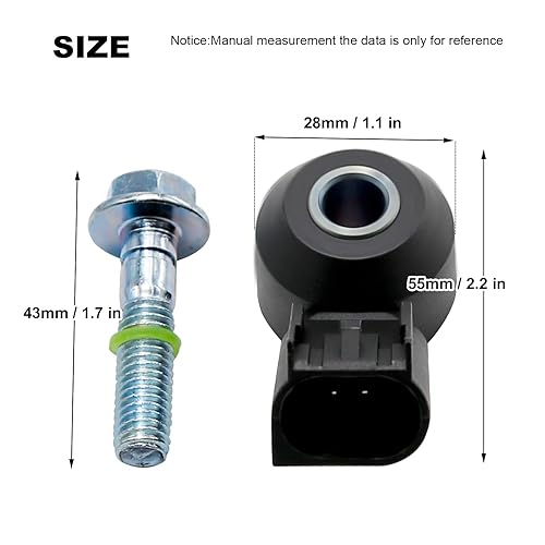 Miniatura 6 de 12570125 Sensor de detonación de golpe de encendido apto para Chevrolet Malibu Savana Sierra Silverado Suburban Tahoe Terrain Trailblazer Traverse