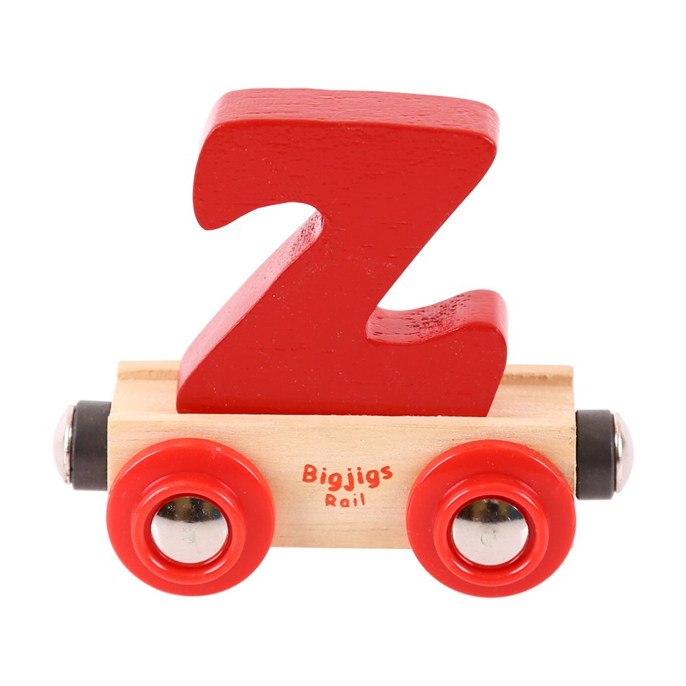 Bigjigs Rail Rail Name Letter Z (Dark Red)