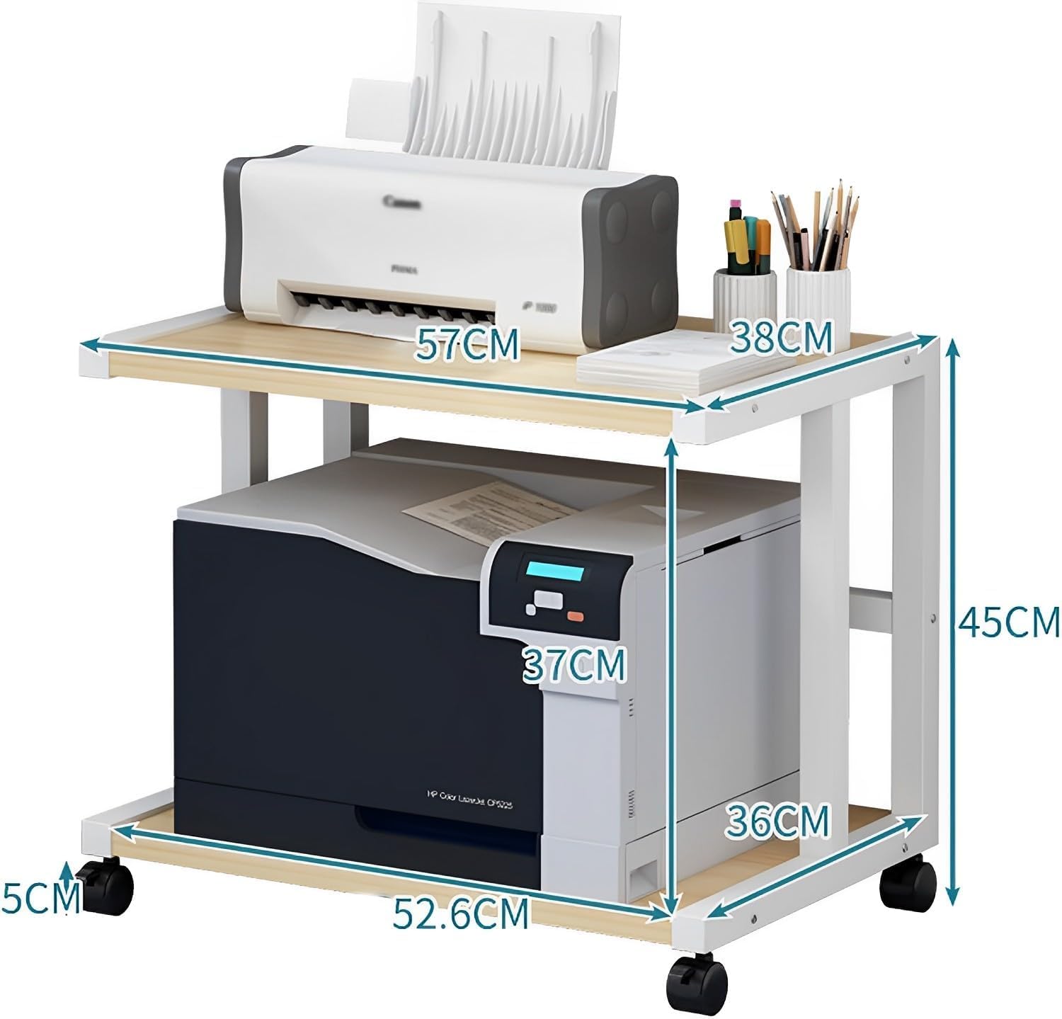 IBUYKE Support D'imprimante De Bureau à 2 Niveaux, étagère De Rangement