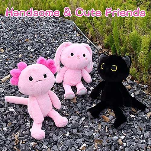 Image of AVSHUB Black Cat Plush Soft Toy for Kids, Boys & Girls | Cute Stuffed Cat Plush Animal Toy for Playtime, Room Decor & Birthday Gift
