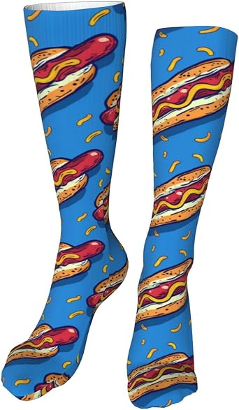Kids Cozy Knee High Tube Compression Soccer Socks Novelty Athletic Long Socks for Child Girls Boys Youth 19.8in