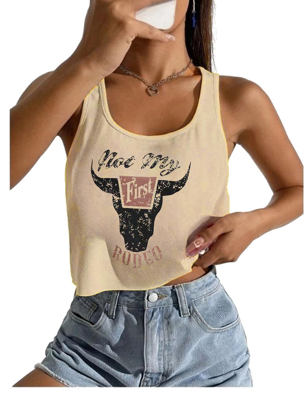 Womens Sexy Crop Tops Loose Fit Cropped Tank Tops for Teen Girls