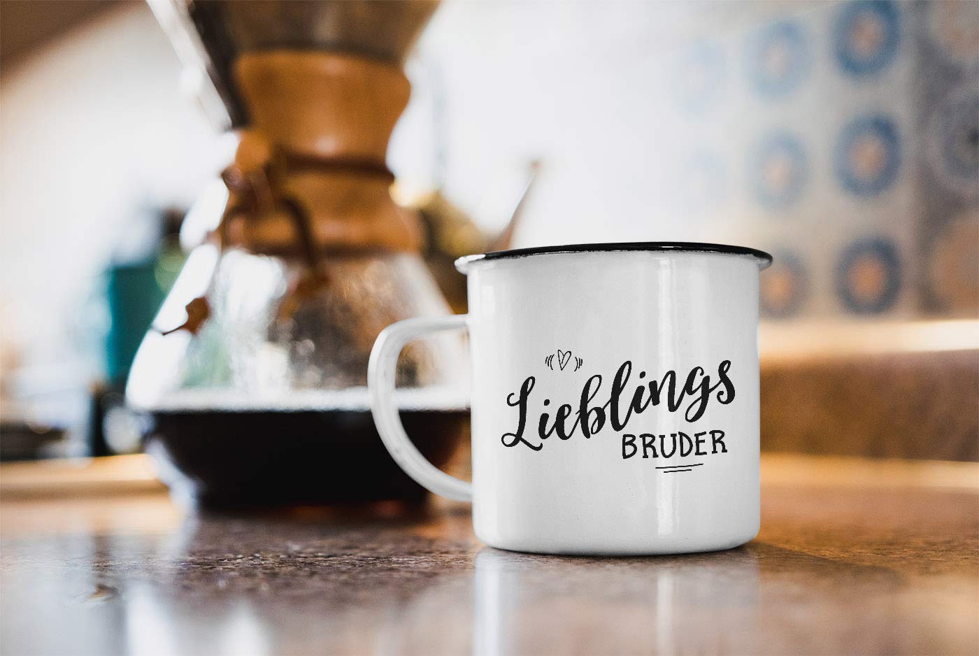 MoonWorks Lieblingsbruder Kaffeetasse – Weiße Keramik, 325 Ml, Mit Persönlichem Spruch, Perfektes Geschenk
