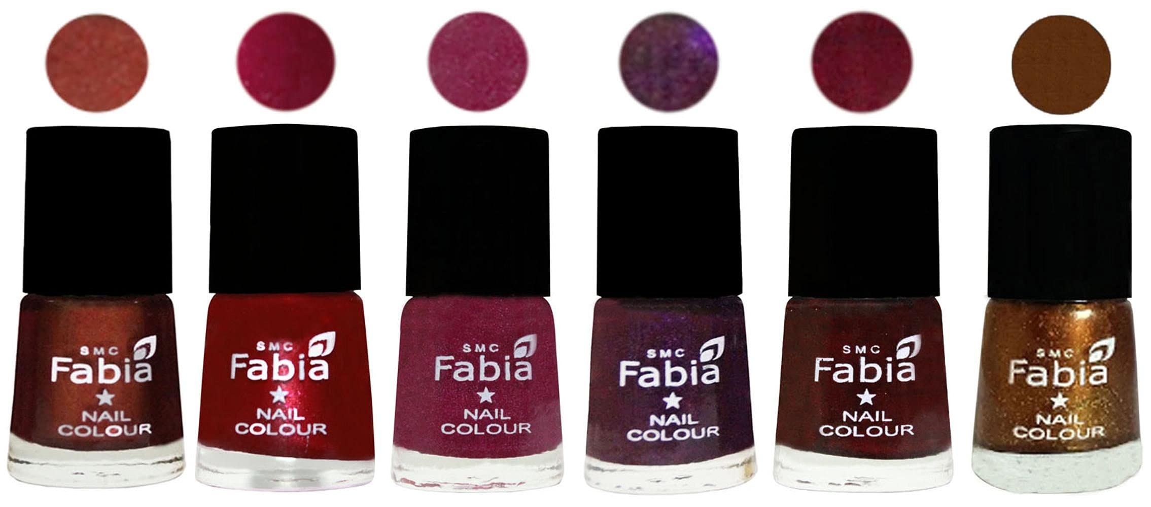 SMC Fabia Platinum Collection 6 ml each Set of 6 High Shine Long Lasting Nail Polish Colors,04683-image-44