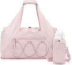 BAGSMART Sac de gym pour femmes, Duffel léger avec compartiment de chaussures, sac de toilette avec poche humide pour les voyages de yoga, noir
