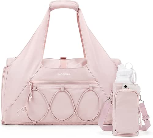 BAGSMART Gym Bag for Women, Lightweight Duffel with Shoe Compartment,