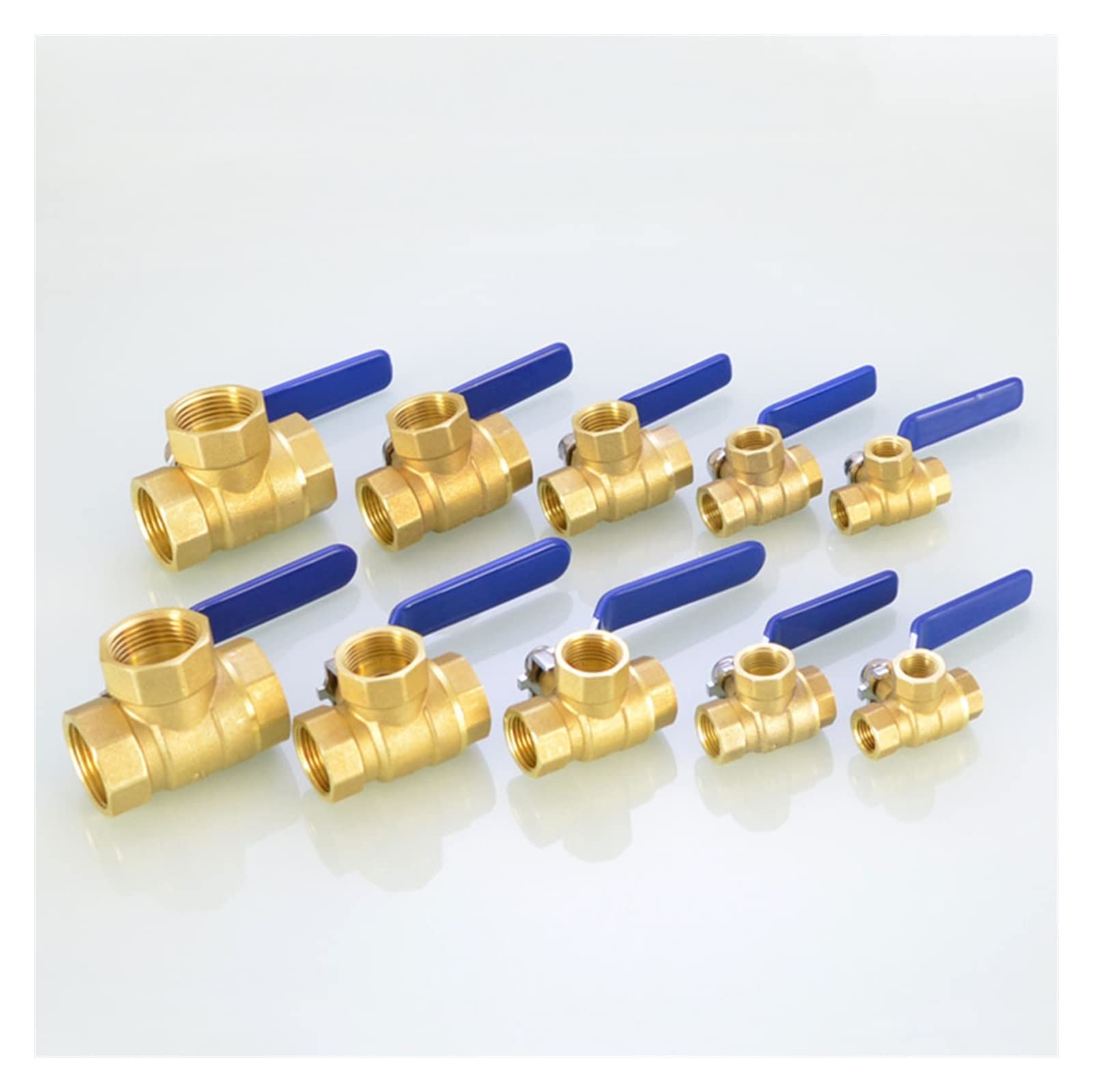 Válvula de Bola de 3 vías, Hembra, de latón, de 1/4", 3/8", 1/2", 3/4", 1", con Puerto en T y Puerto en L, Adaptador for Agua, Aceite, Aire y Gas. | T-type,1 Inch